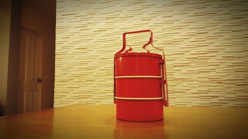 Close-up of red wall