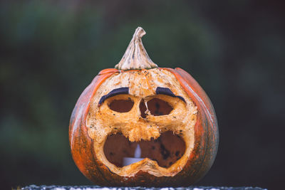 Close-up of halloween pumpkin