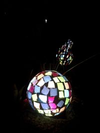 Close-up of illuminated multi colored lights