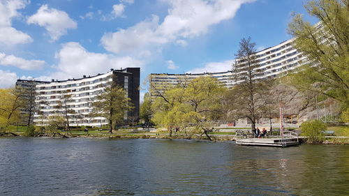 Scenic view of river against sky