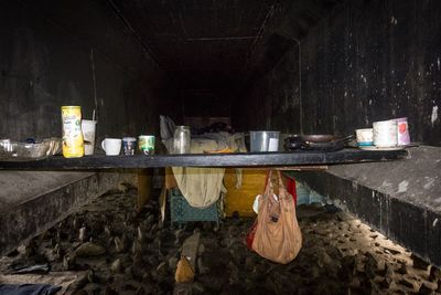 Illuminated lights at night