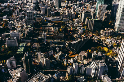 High angle view of cityscape
