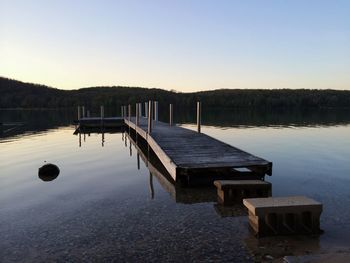 Pier on lake