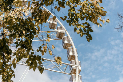 Cabins on budapest eye ferris wheel in autumn