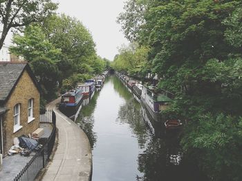View of canal along buildings