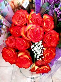 Close-up of red roses