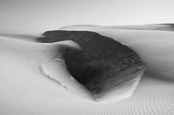 Scenic view of sand dunes