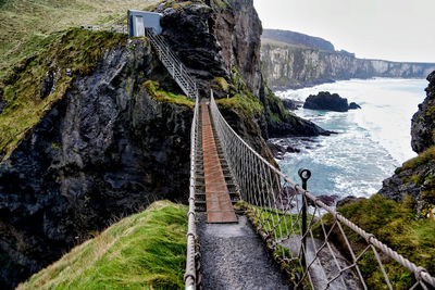 Panoramic view of bridge over sea