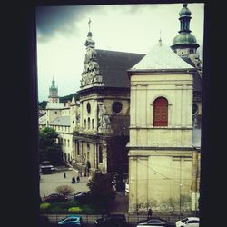Low angle view of church against sky