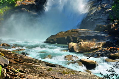 Panoramic view of sea waves