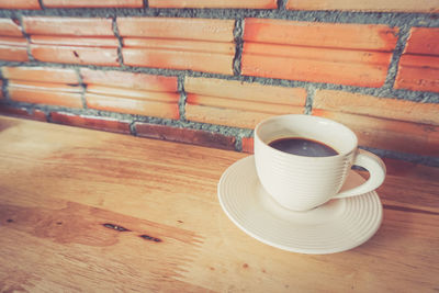 Close-up of coffee on table