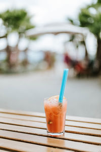 Close-up of drink on table