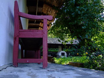 House against trees