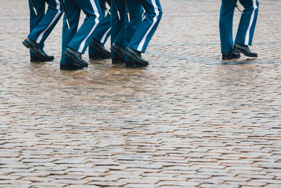 Low section of guards marching on parade