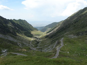 Narrow roads along countryside landscape