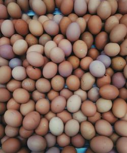 Full frame shot of eggs for sale