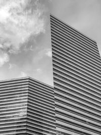 Low angle view of modern building against sky