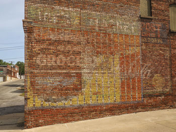 View of brick wall