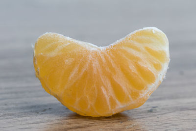 Close-up of orange on table