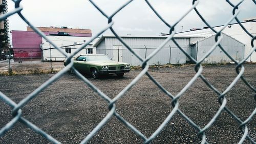 View of chainlink fence