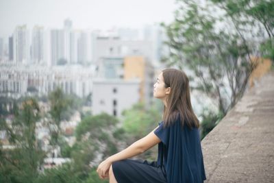 Woman standing in park