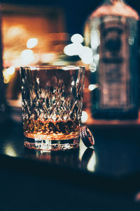 Close-up of coffee cup on table