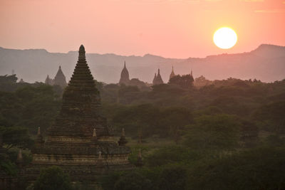 Silhouette of temple