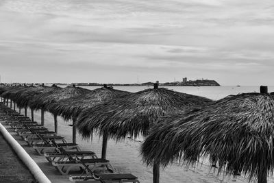 Panoramic view of beach against sky