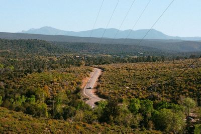 Scenic view of landscape against clear sky