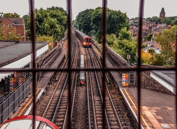 Train on railroad track