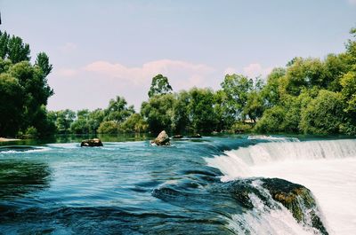 Scenic view of manavgat waterfall