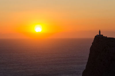 Scenic view of sea during sunset