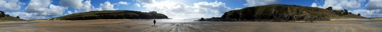 Panoramic view of sandy beach