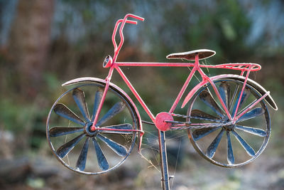 Close-up of bicycle