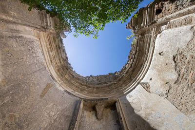 Dome of the san bonaventura church at ancient monterano .a ghost city which gained popularity .