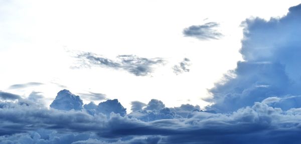 Low angle view of clouds in sky