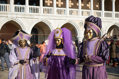 Venice, italy feb 10, 2018 people at venice carnival