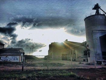 Abandoned building against sky