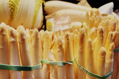 Close-up of vegetables for sale in market