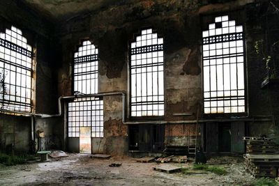 Interior of abandoned building