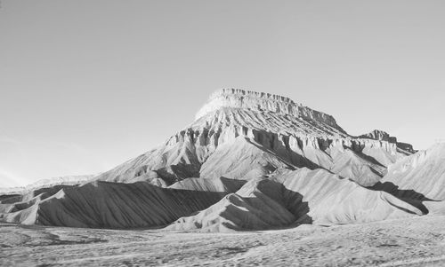 Scenic view of snowcapped mountain against sky