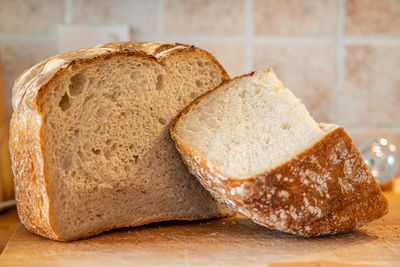 Close-up of bread on table