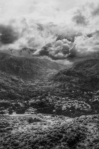 Aerial view of landscape against sky