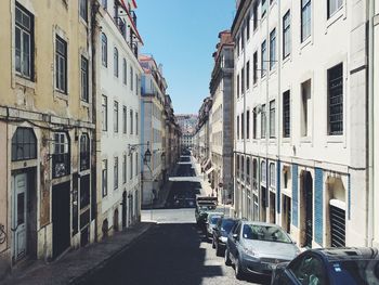 Narrow alley in city