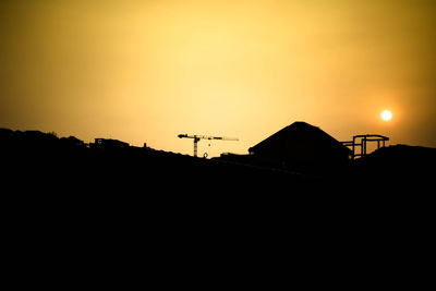 Silhouette of trees at sunset