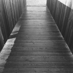 Close-up of wooden boardwalk