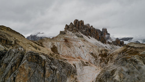 Panoramic view of rocky mountains against sky