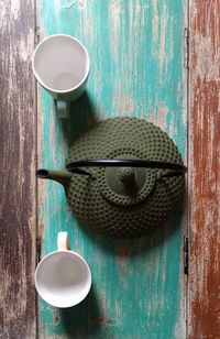 Directly above shot of coffee on table