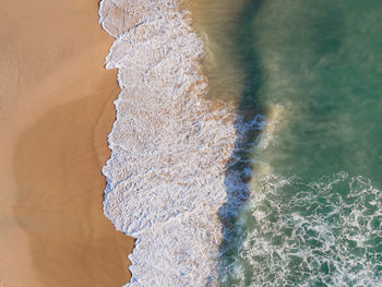 High angle view of beach