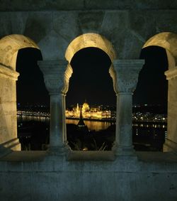 Columns at night